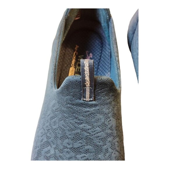 SKECHERS - 8.5W WOMENS ULTRA FLEX - PURE SPARK SLIP ON SHOES Blue Teal - Picture 4 of 13